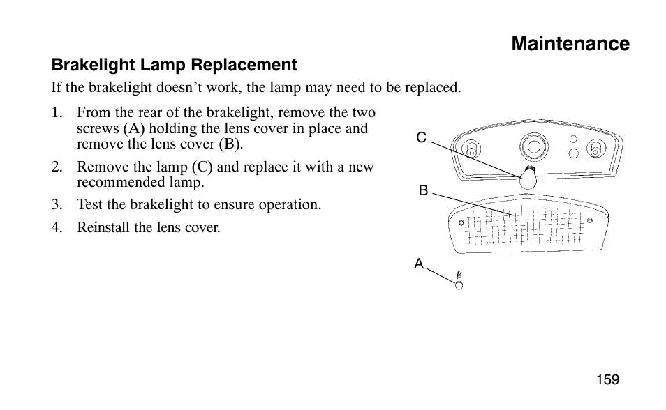 Maintenance | Polaris Scrambler 50 User Manual | Page 161 / 186