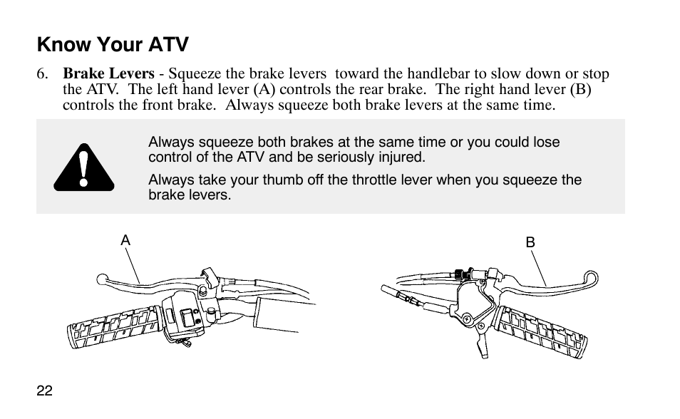 Know your atv | Polaris Scrambler 50 User Manual | Page 24 / 186