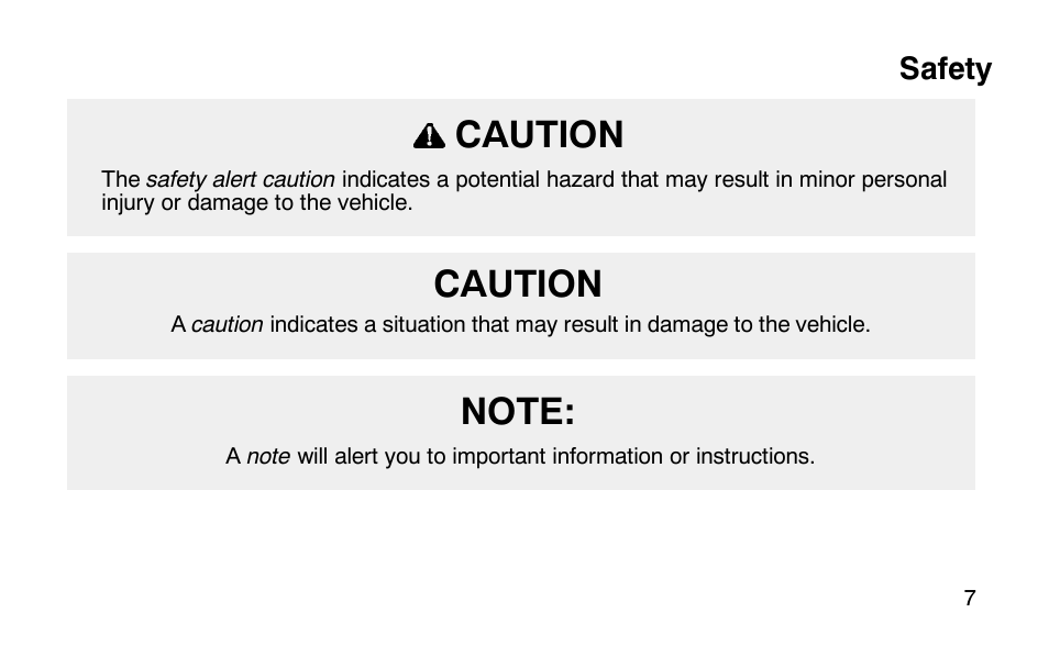 Caution | Polaris Scrambler 50 User Manual | Page 9 / 186