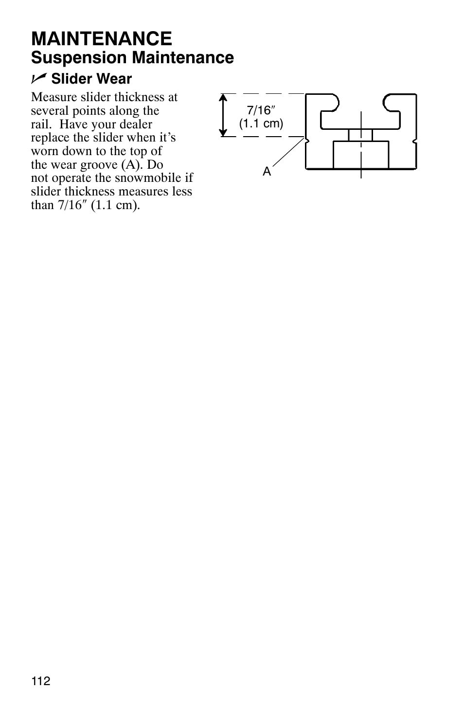 Maintenance, Suspension maintenance n | Polaris 900 SwitchBack User Manual | Page 115 / 137