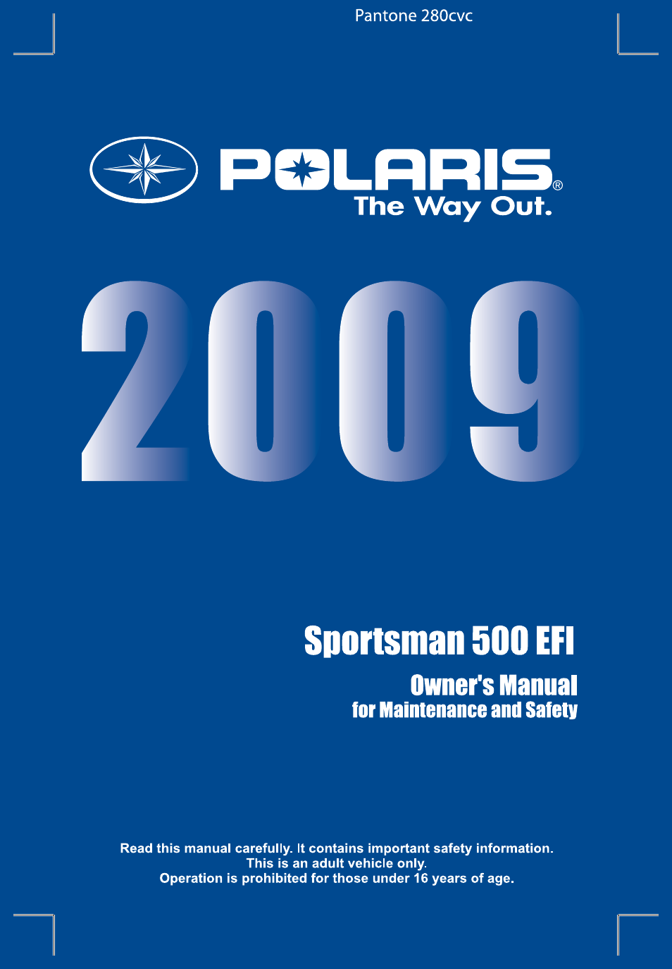 Polaris Sportsman 9921828 User Manual | 136 pages