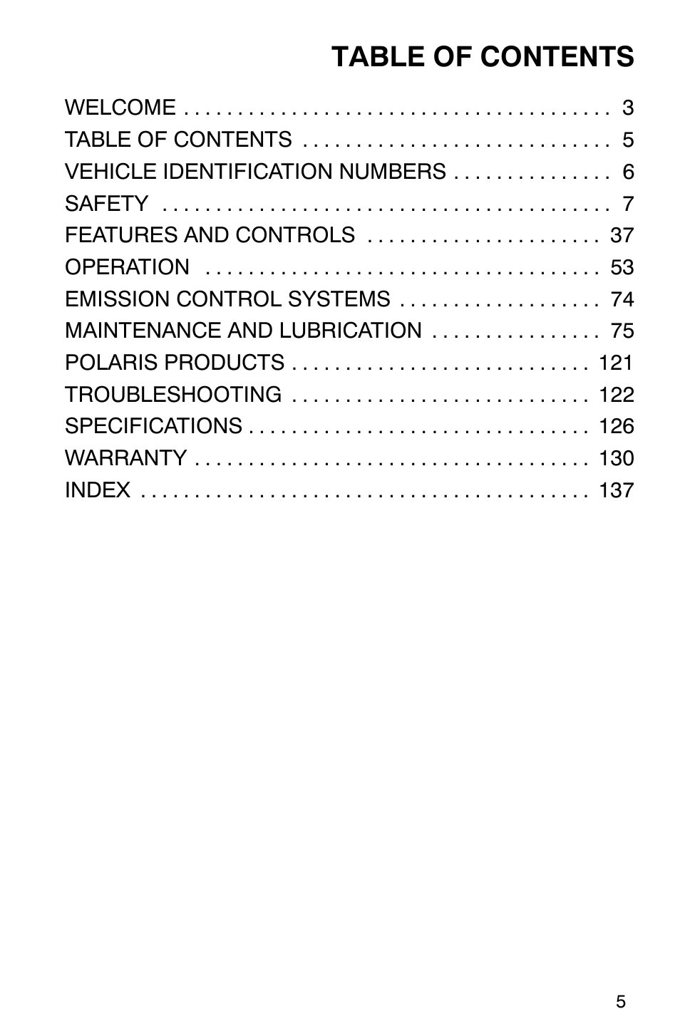 Polaris ATP 500 4x4 User Manual | Page 8 / 141