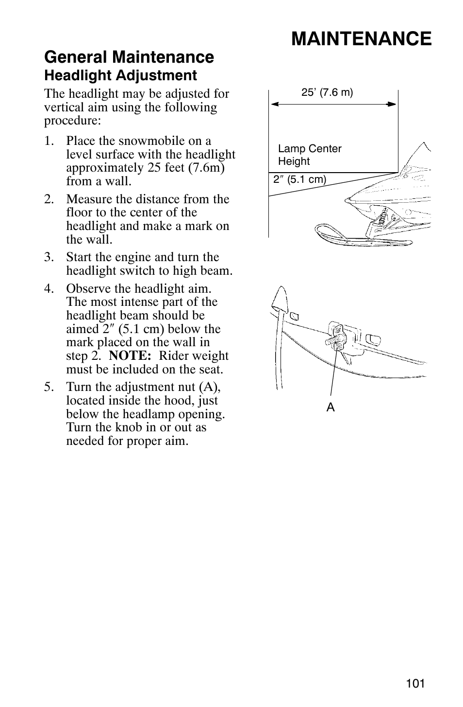 Maintenance, General maintenance | Polaris 340 Classic User Manual | Page 103 / 144