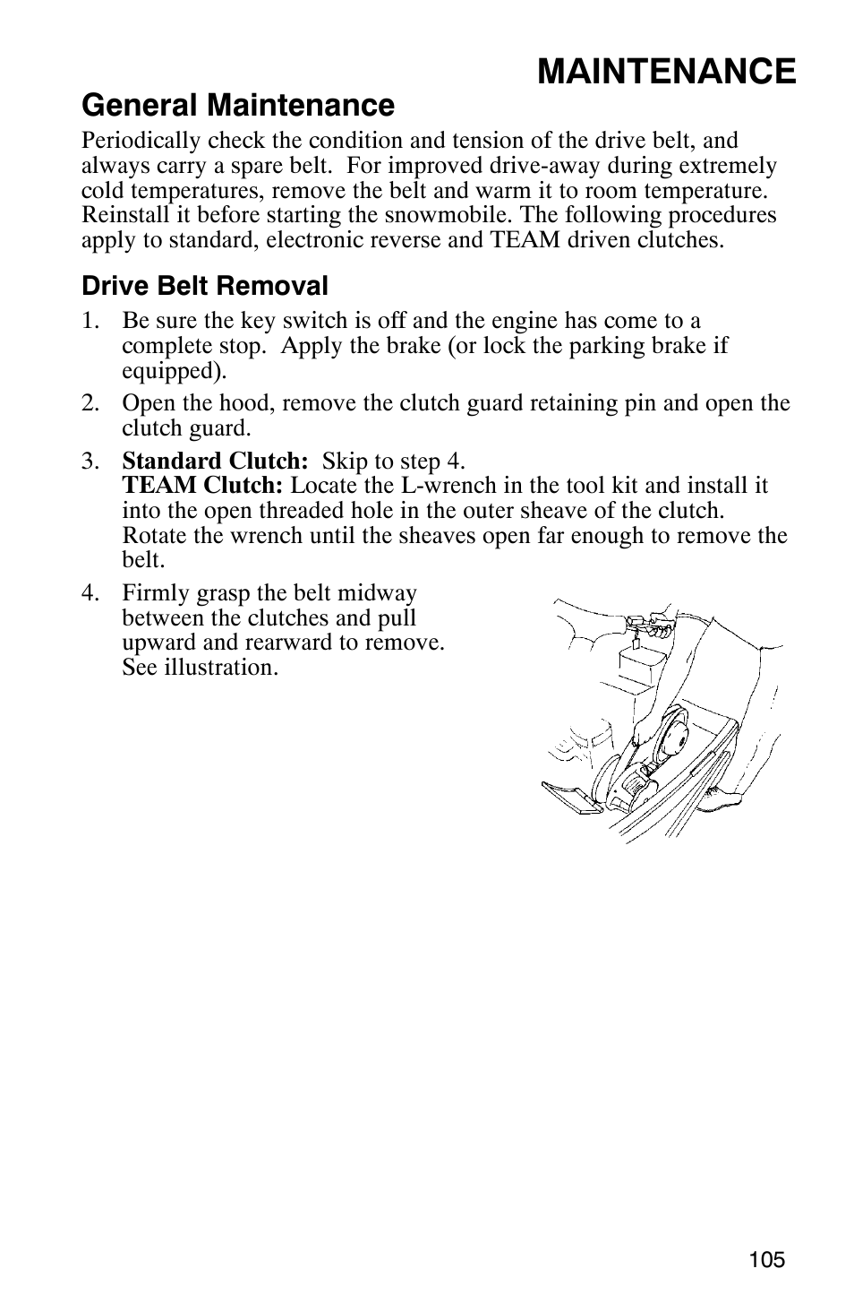 Maintenance, General maintenance | Polaris 340 Classic User Manual | Page 107 / 144