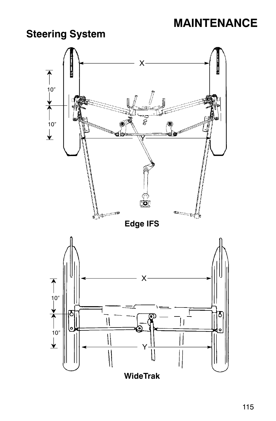 Maintenance, Steering system | Polaris 340 Classic User Manual | Page 117 / 144