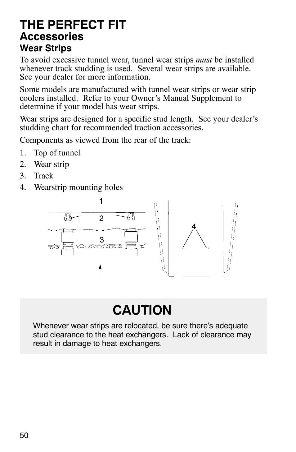 Caution, The perfect fit, Accessories | Polaris 340 Classic User Manual | Page 52 / 144