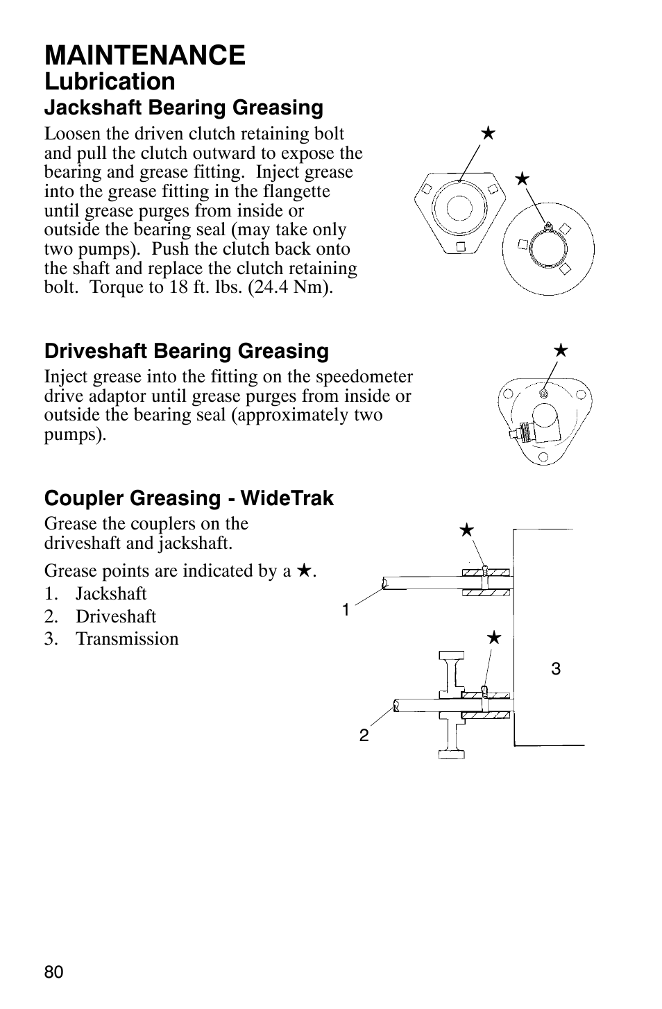 Maintenance, Lubrication | Polaris 340 Classic User Manual | Page 82 / 144