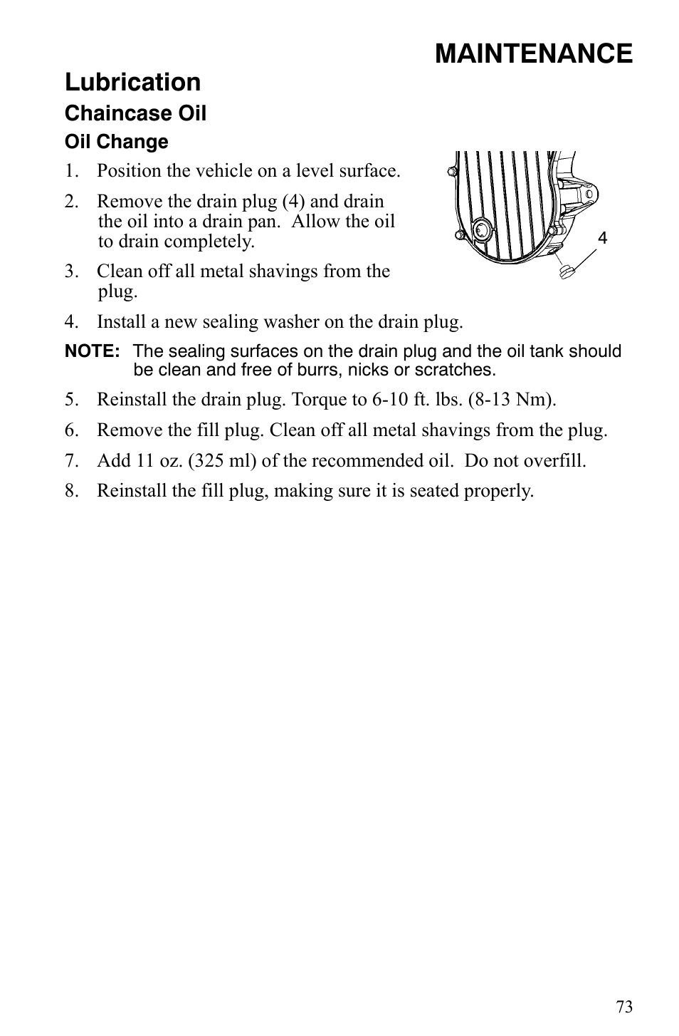 Maintenance, Lubrication | Polaris 2008 User Manual | Page 76 / 129