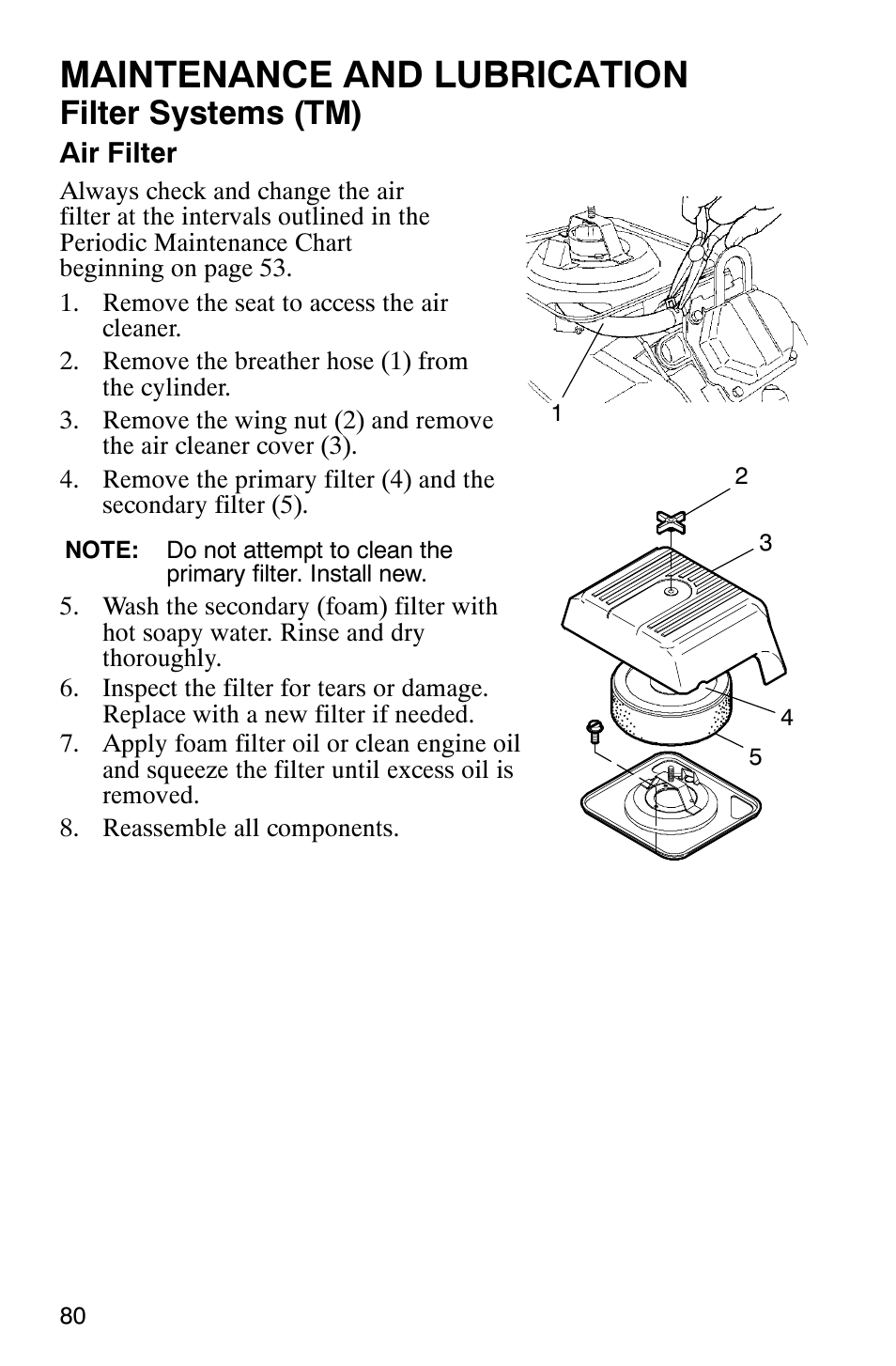 Maintenance and lubrication, Filter systems (tm) | Polaris 500 2X4 User Manual | Page 83 / 126