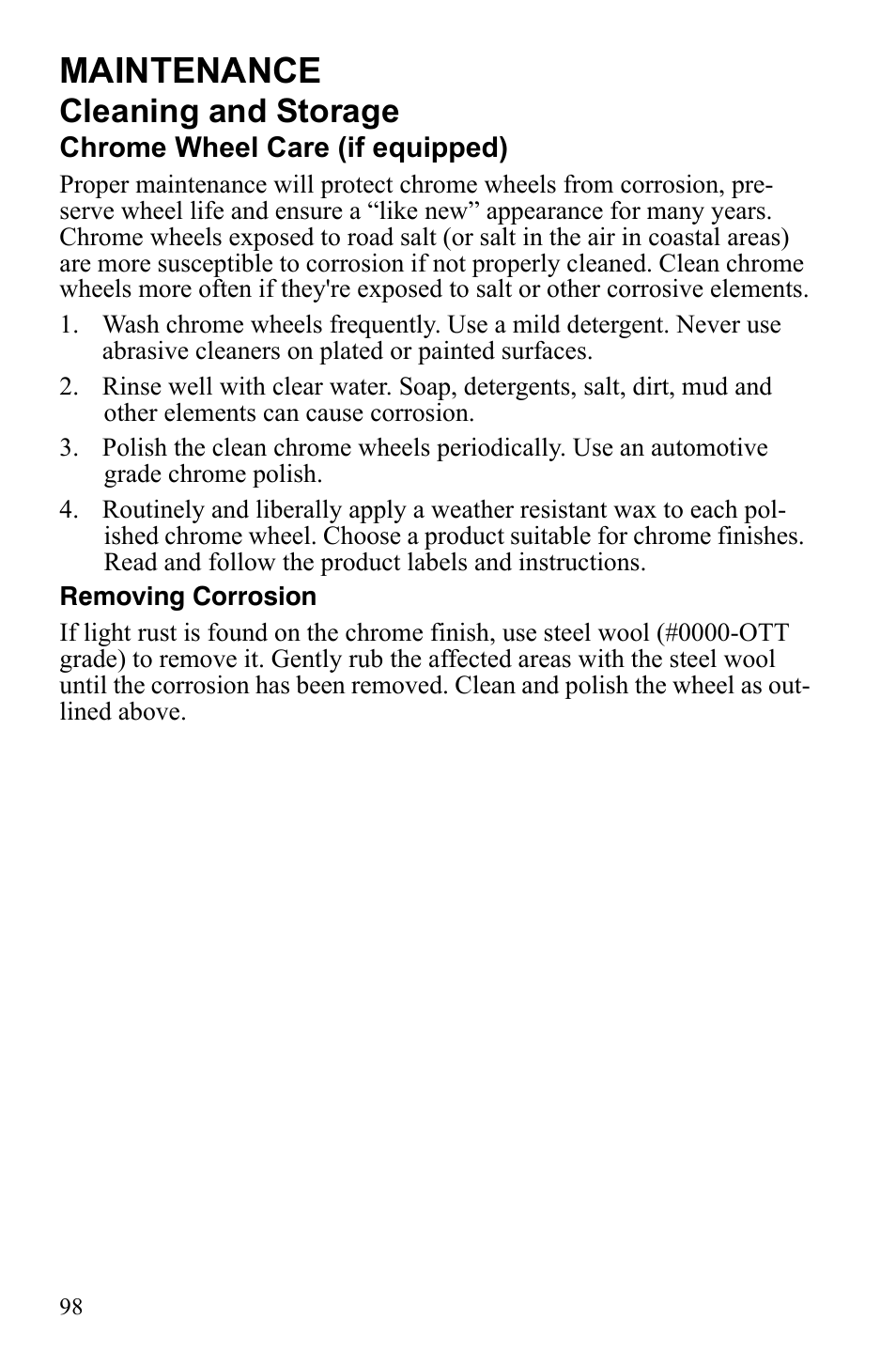 Maintenance, Cleaning and storage | Polaris Trail Blazer 9922460 User Manual | Page 102 / 129