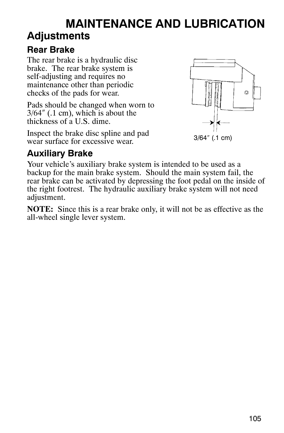 Maintenance and lubrication, Adjustments | Polaris Scrambler 500 User Manual | Page 107 / 153