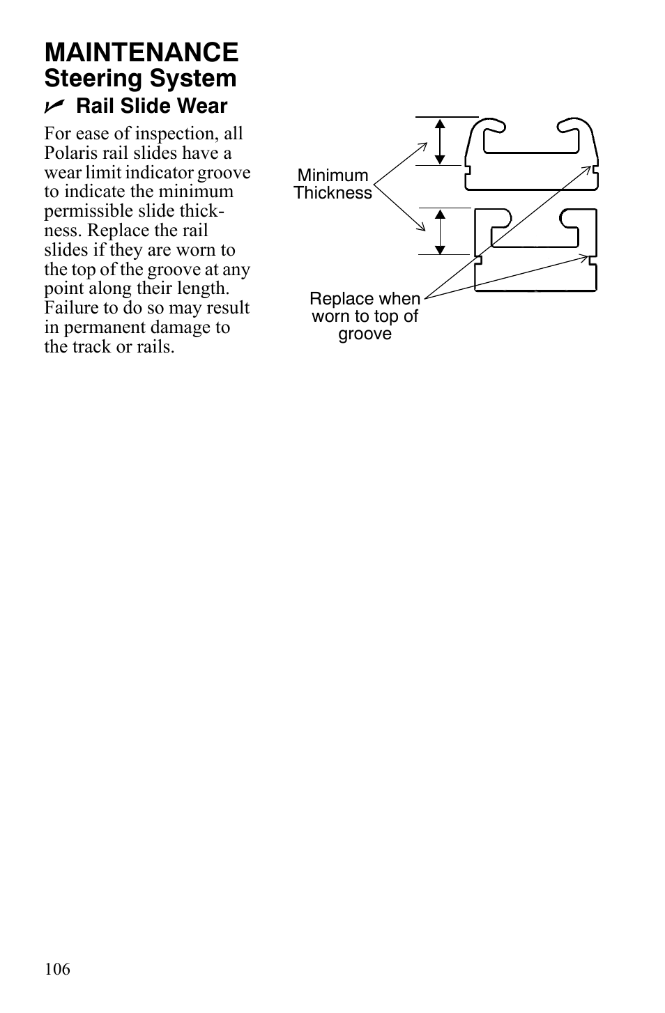 Maintenance, Steering system | Polaris 800 Assault RMK User Manual | Page 110 / 134