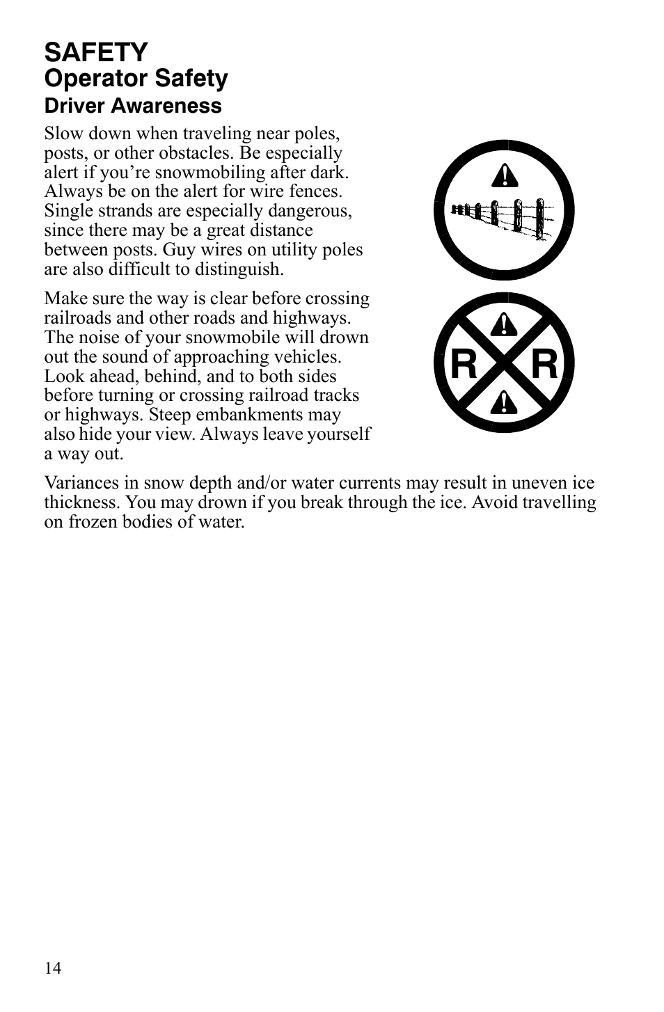 Safety, Operator safety | Polaris 800 Assault RMK User Manual | Page 18 / 134