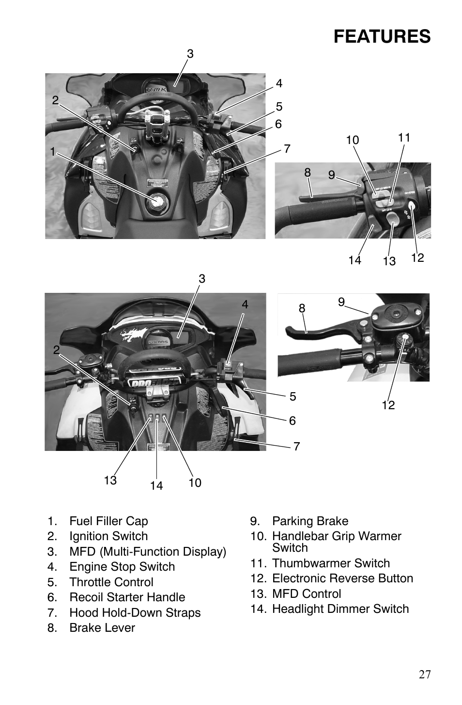 Features | Polaris 800 Assault RMK User Manual | Page 31 / 134