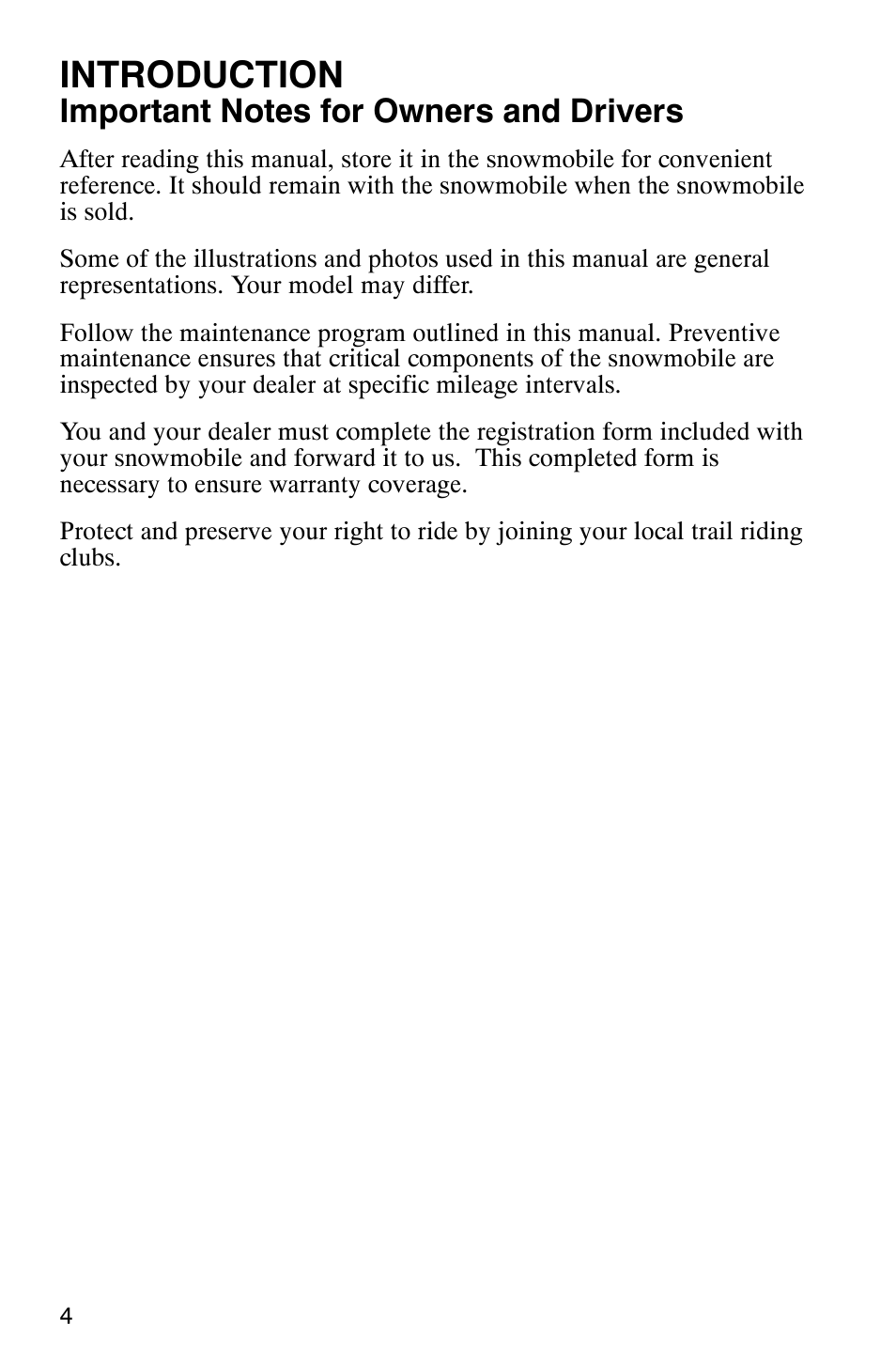 Introduction | Polaris 700 Touring User Manual | Page 7 / 133