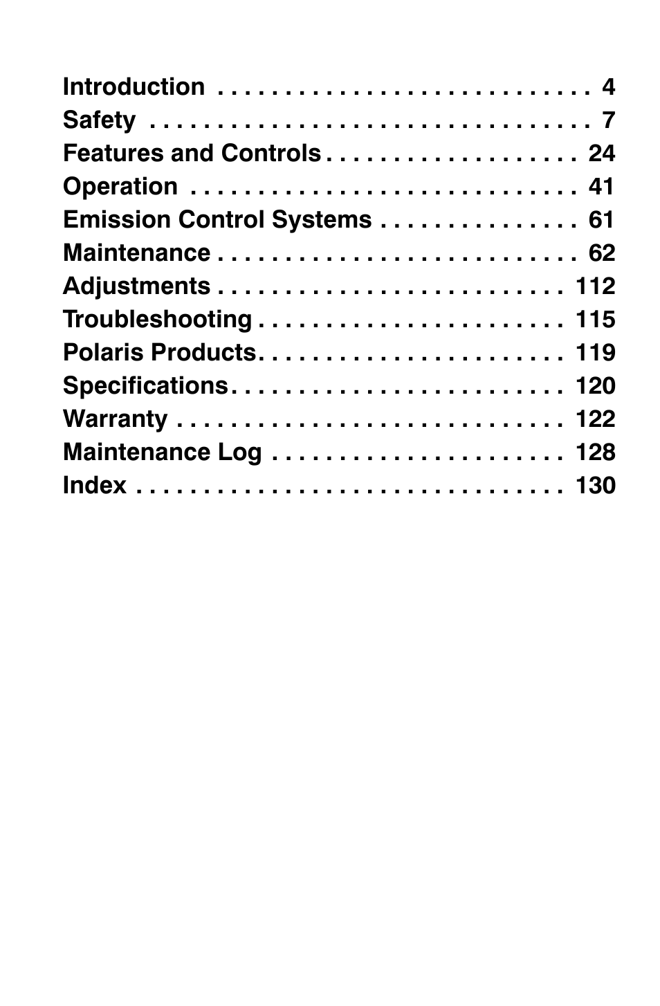 Polaris Sportsman 9921825 User Manual | Page 6 / 132