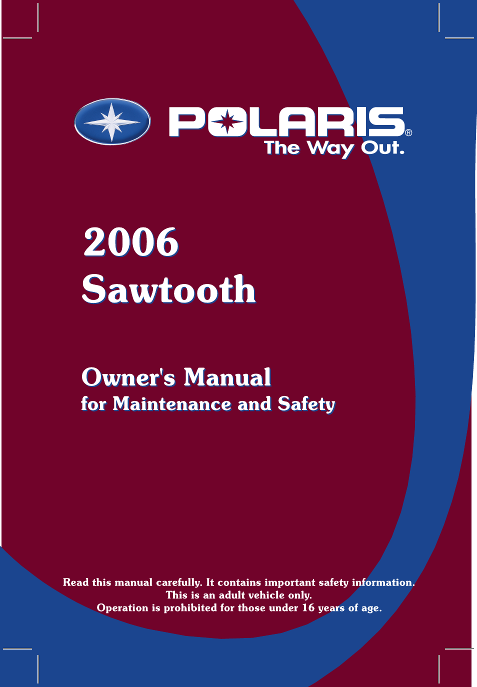 Polaris Sawtooth User Manual | 118 pages