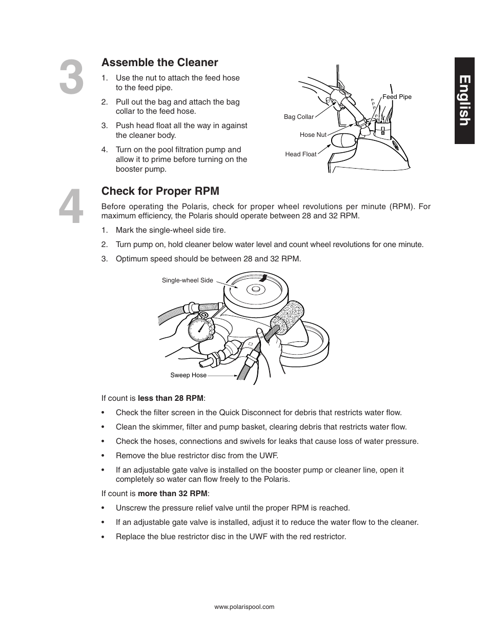 English | Polaris Vac-Sweep 380 User Manual | Page 5 / 9