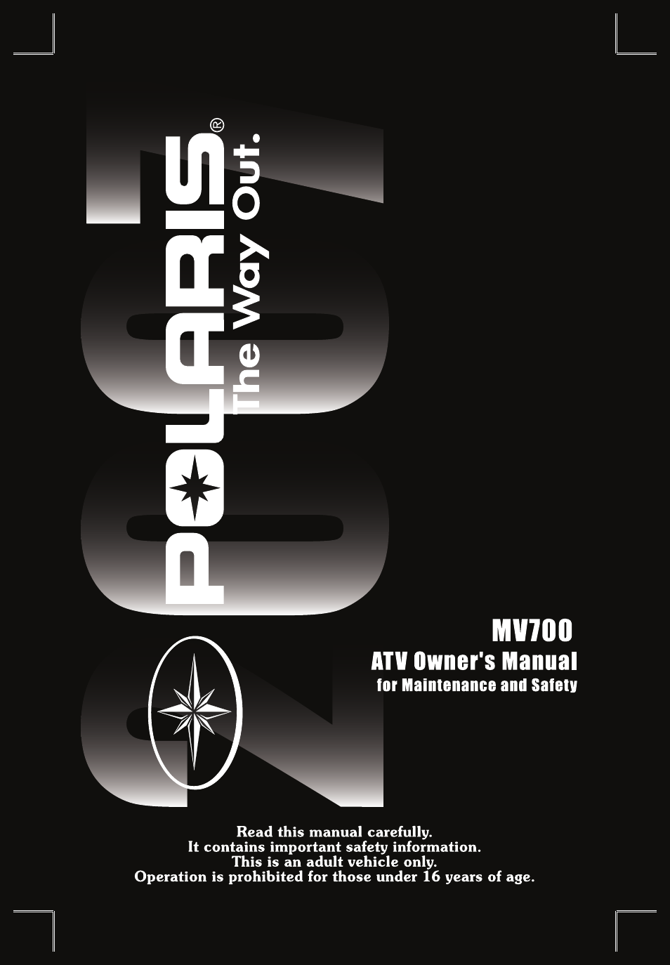 Polaris MV700 User Manual | 131 pages