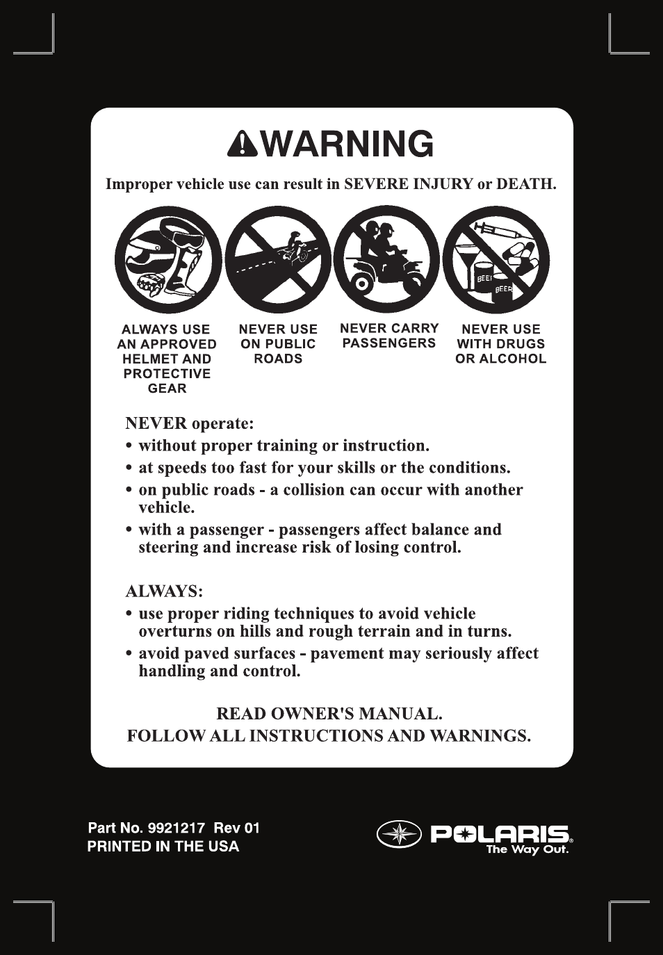 Polaris MV700 User Manual | Page 2 / 131