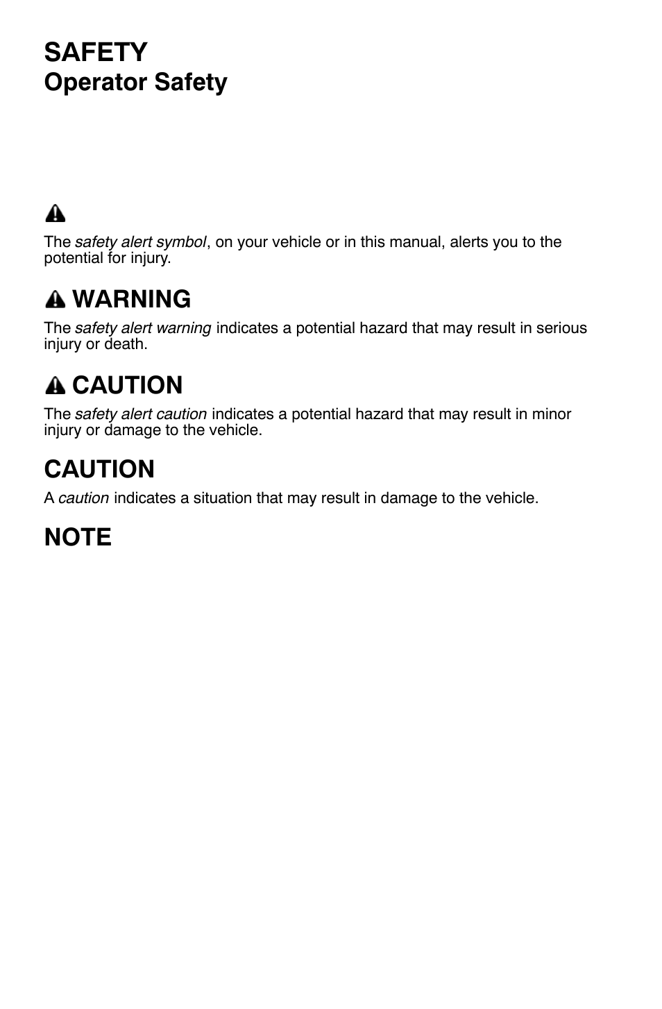 Safety, Operator safety, Warning | Caution | Polaris Sportsman 9921169 User Manual | Page 14 / 137