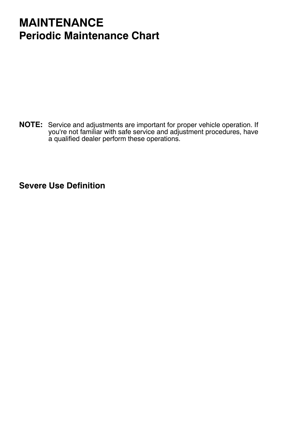 Maintenance, Periodic maintenance chart | Polaris Sportsman 9921169 User Manual | Page 72 / 137