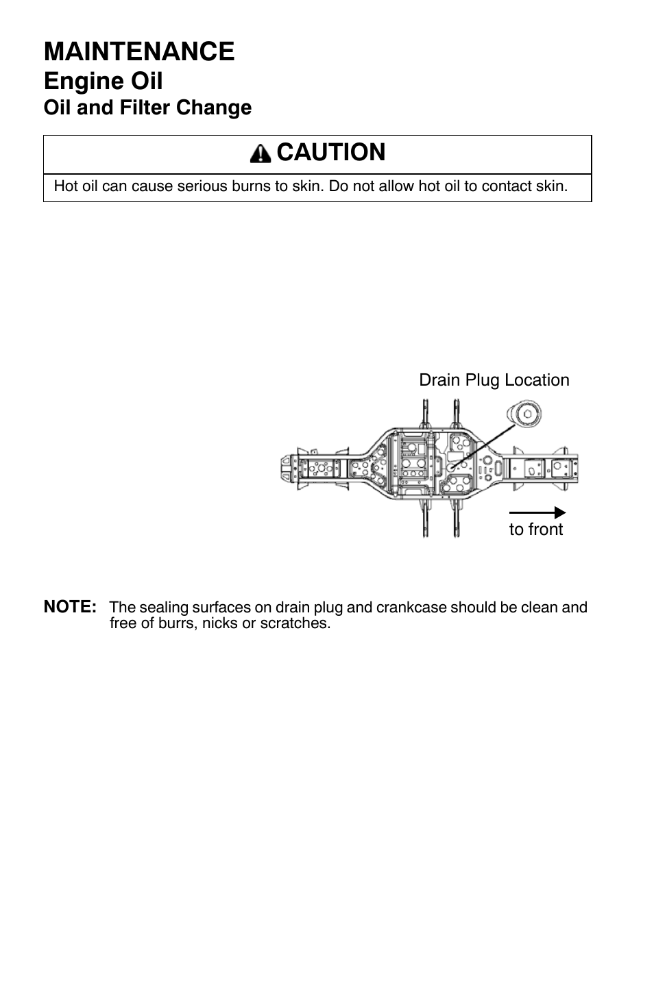 Maintenance, Engine oil, Caution | Polaris Sportsman 9921169 User Manual | Page 80 / 137