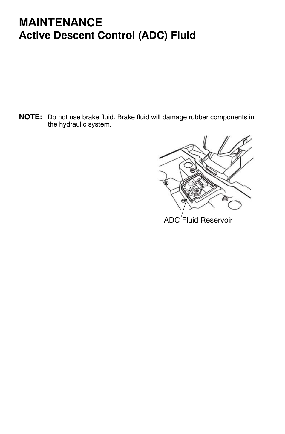 Maintenance, Active descent control (adc) fluid | Polaris Sportsman 9921169 User Manual | Page 86 / 137