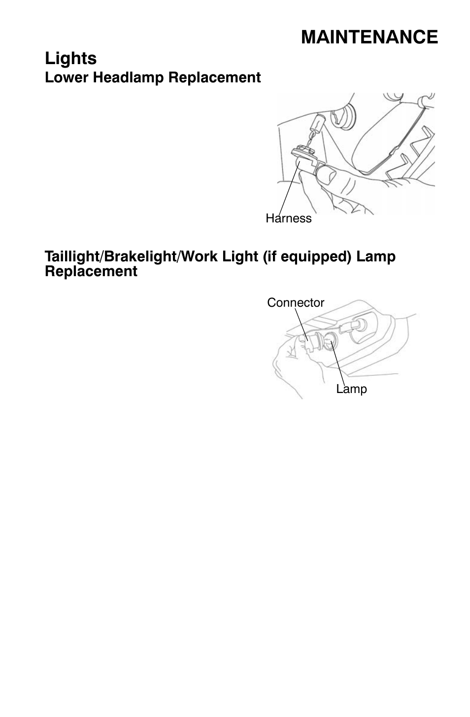 Maintenance, Lights | Polaris Sportsman 9921169 User Manual | Page 99 / 137