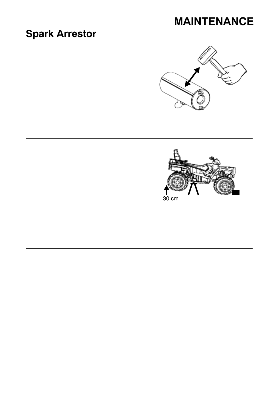 Maintenance, Spark arrestor | Polaris Sportsman 9921454 User Manual | Page 103 / 129