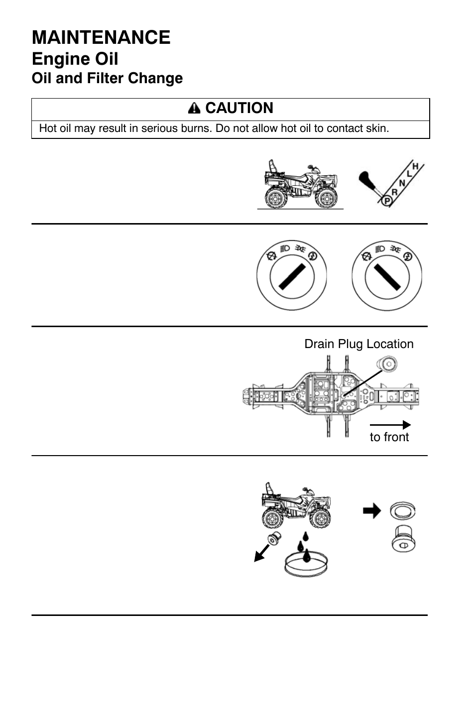 Maintenance, Engine oil | Polaris Sportsman 9921454 User Manual | Page 72 / 129