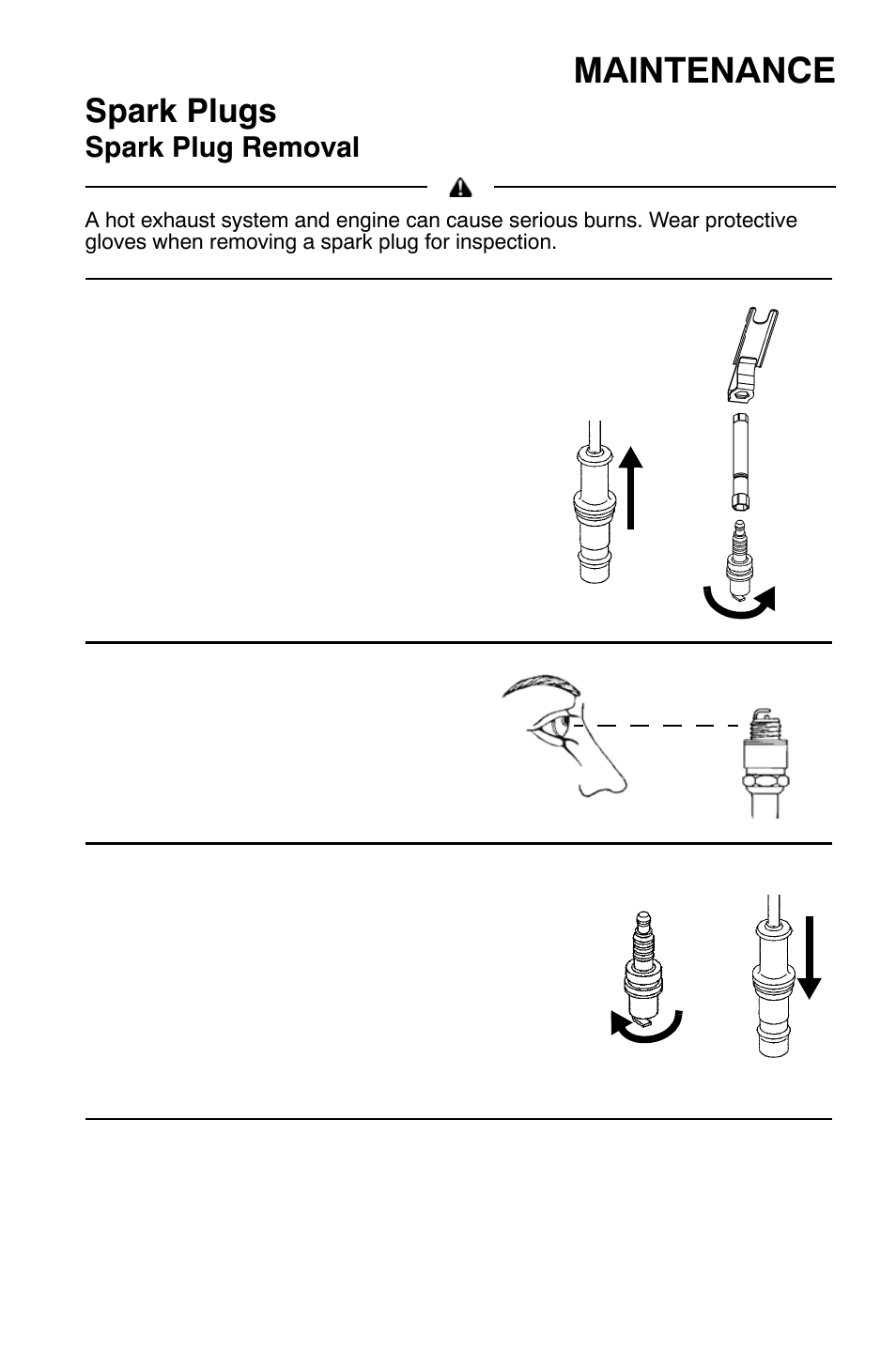 Maintenance, Spark plugs | Polaris Sportsman 9921454 User Manual | Page 99 / 129