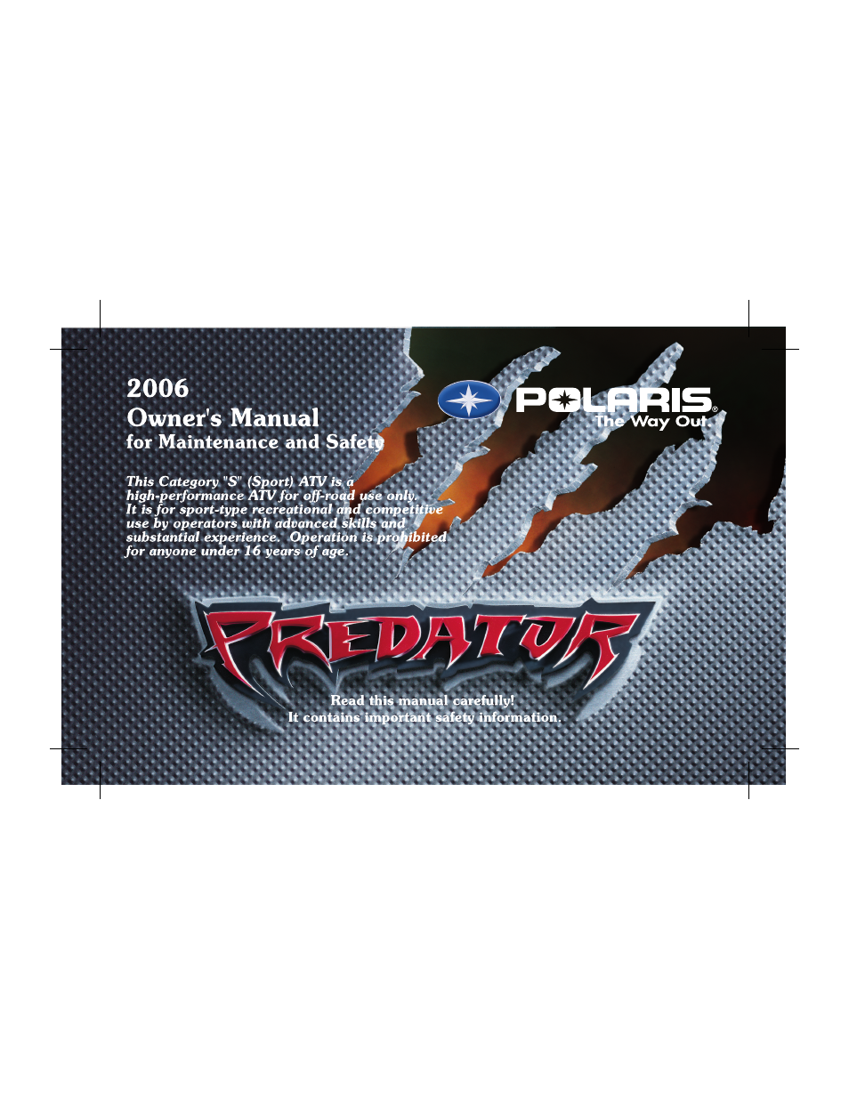 Polaris 9920183 User Manual | 189 pages