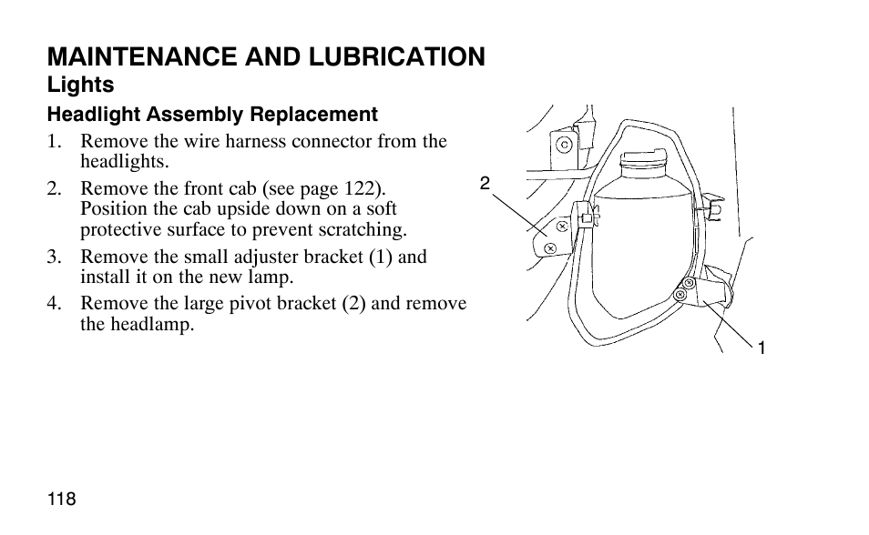 Maintenance and lubrication | Polaris 9920183 User Manual | Page 121 / 189