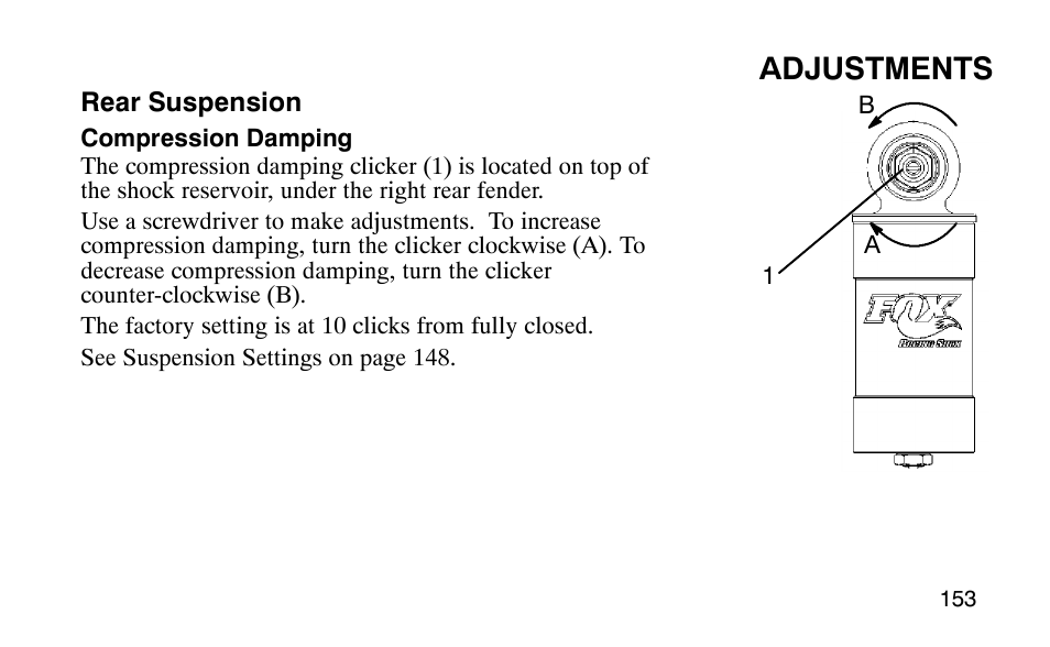 Adjustments | Polaris 9920183 User Manual | Page 156 / 189