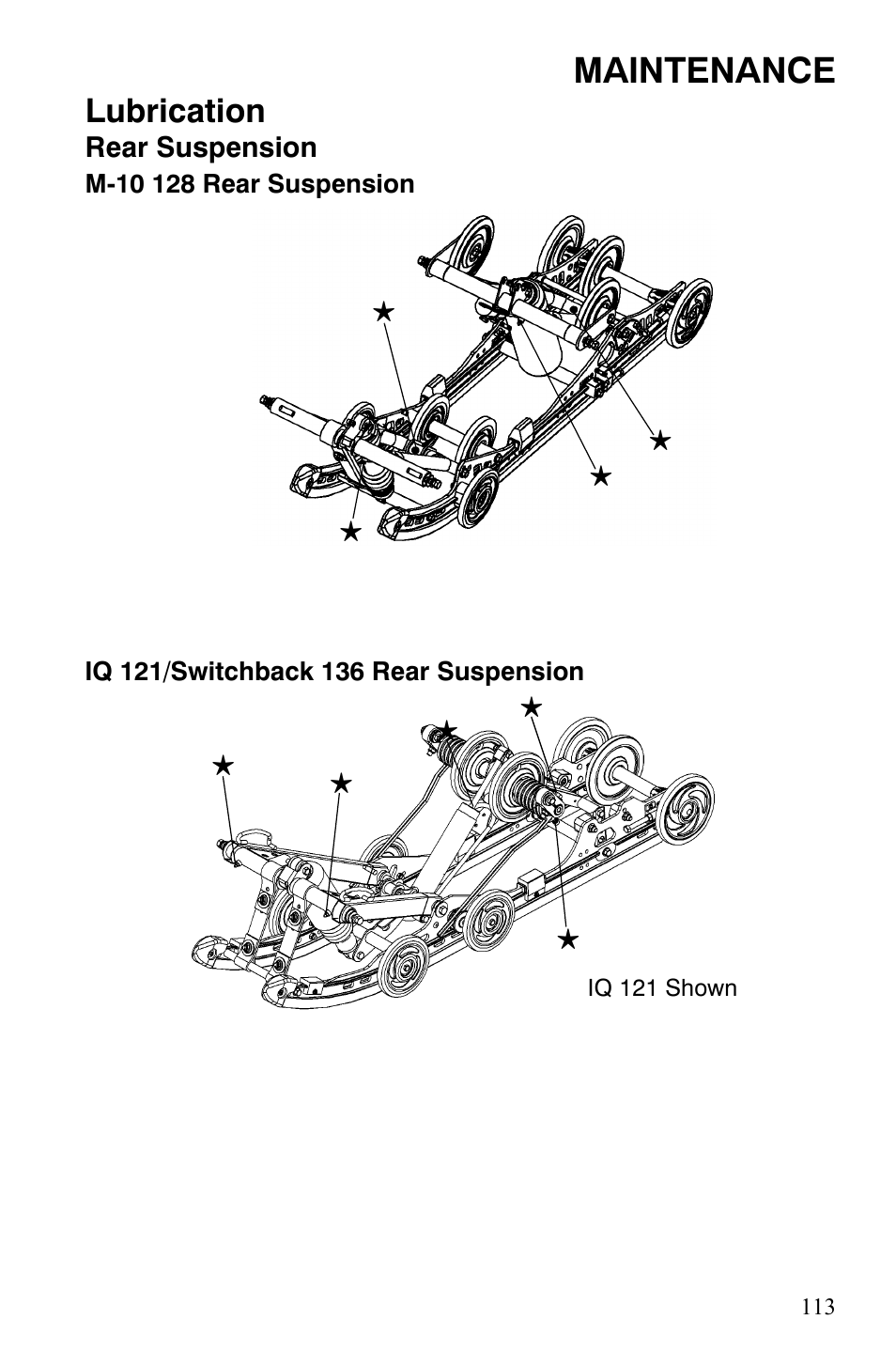 Maintenance, Lubrication | Polaris IQ Turbo LX User Manual | Page 116 / 174