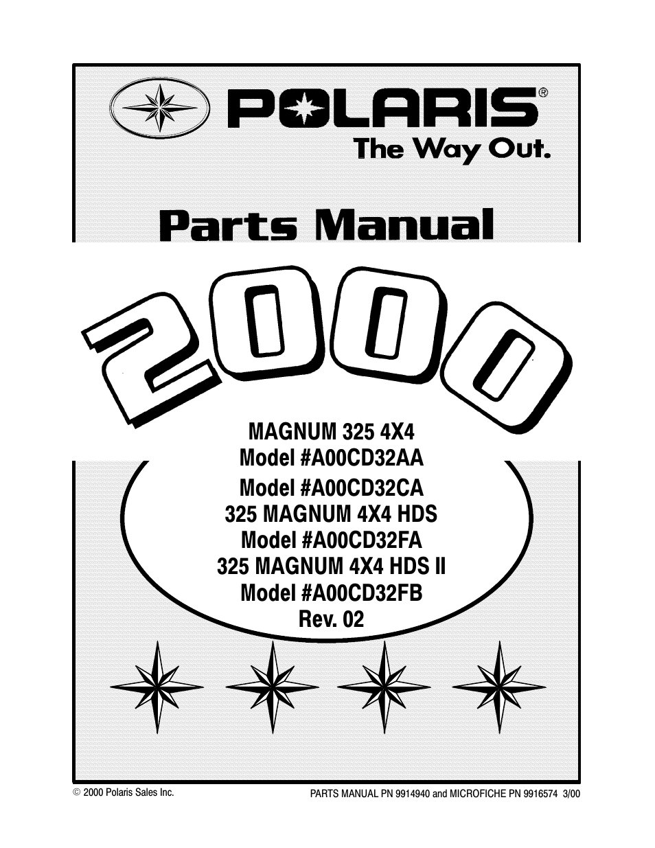 Polaris MAGNUM 325 4X4 A00CD32AA User Manual | 59 pages