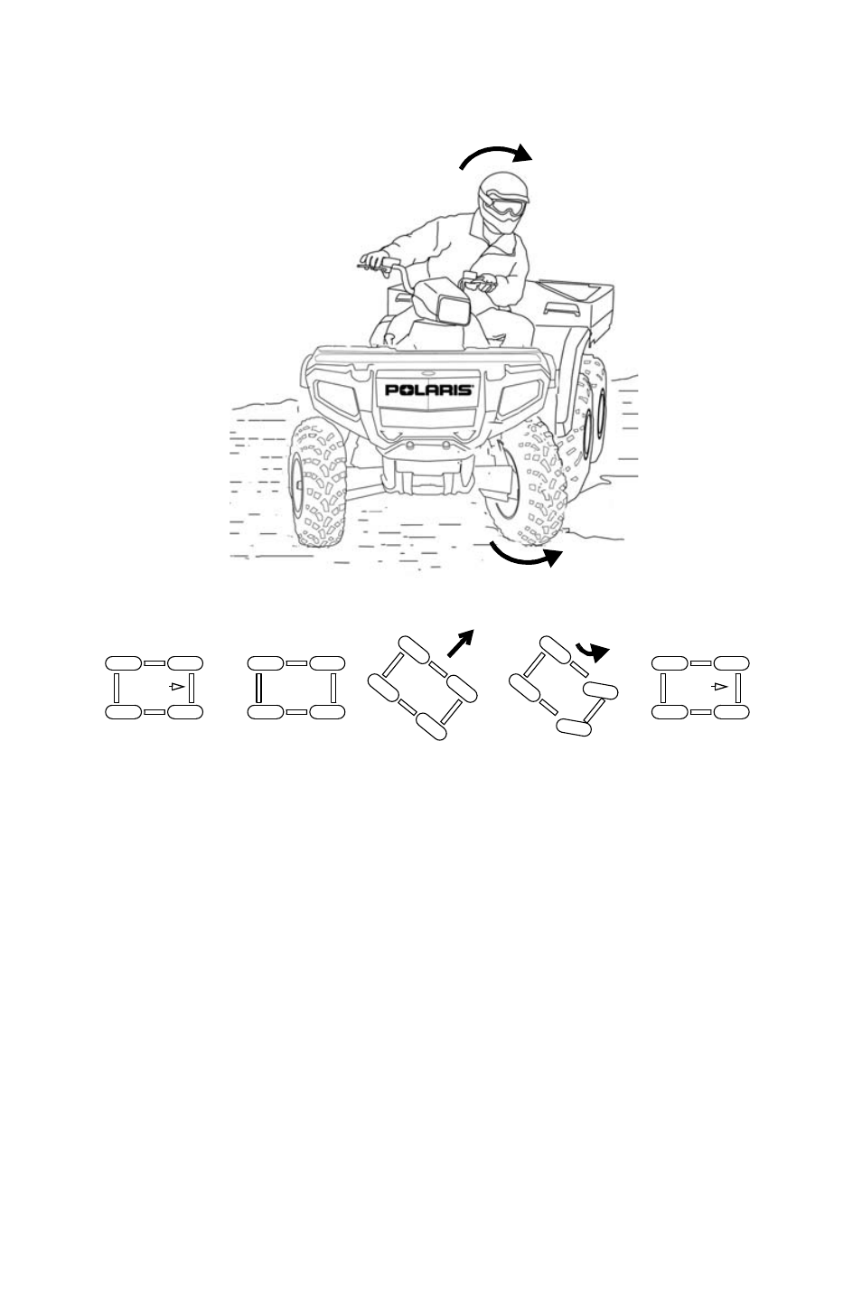 Operation, Driving on slippery surfaces | Polaris Sportsman 800 Big Boss User Manual | Page 57 / 136