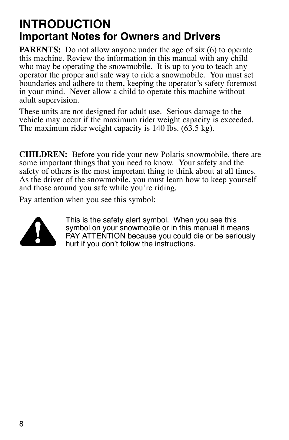 Introduction | Polaris 120 User Manual | Page 11 / 99