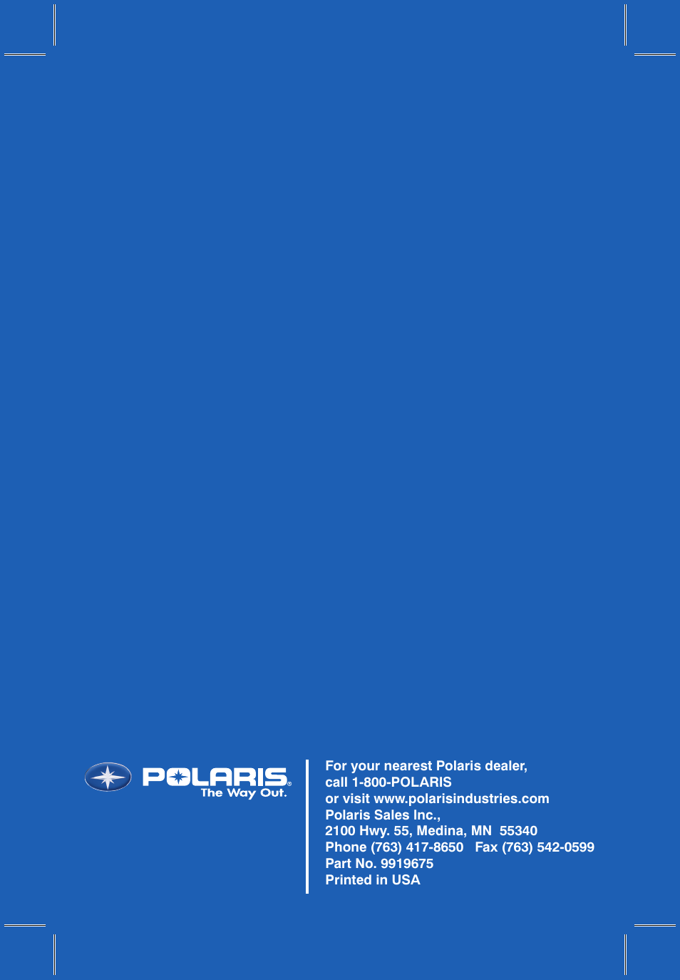 Polaris 120 User Manual | Page 2 / 99