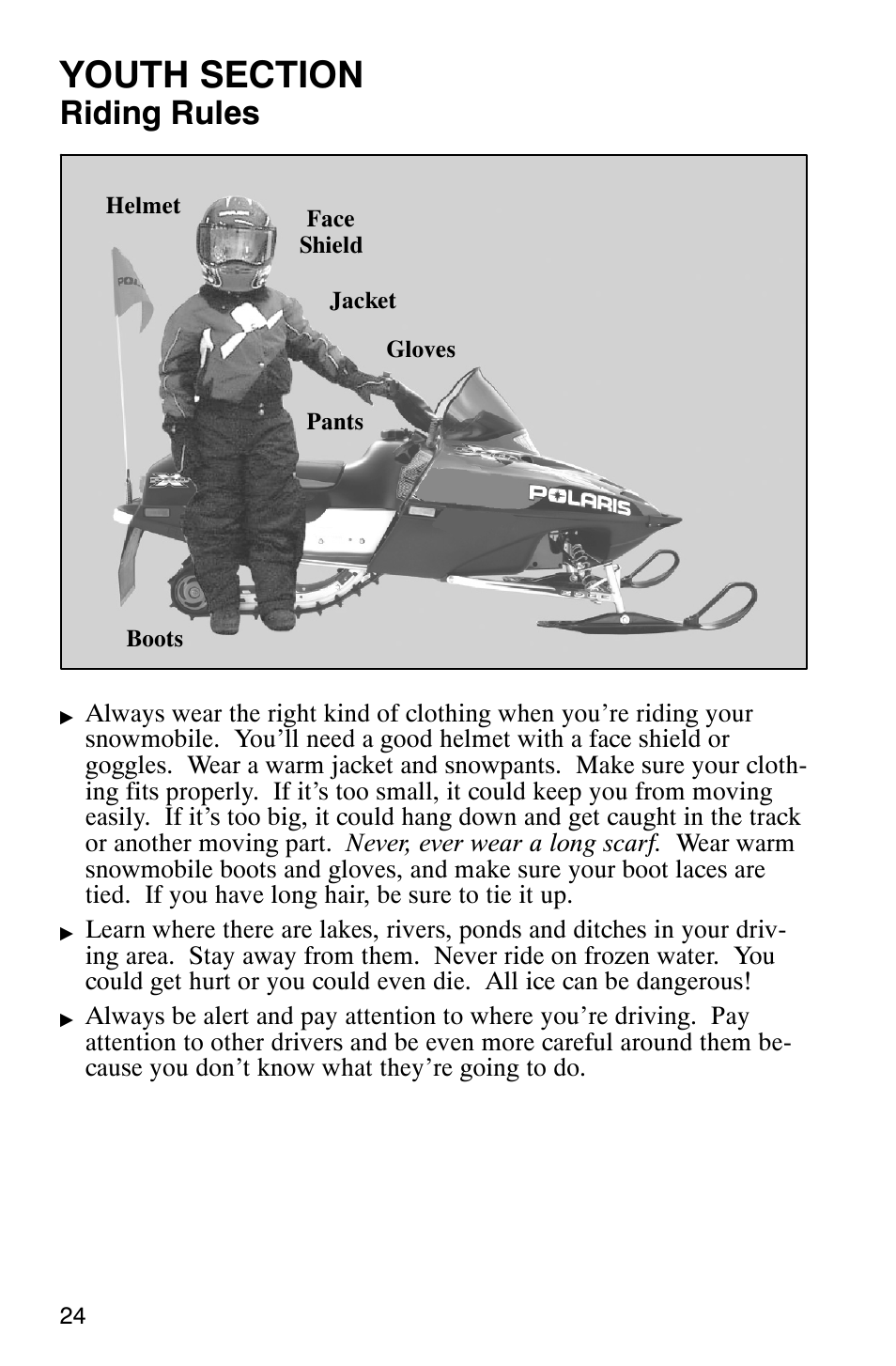 Riding rules | Polaris 120 User Manual | Page 27 / 99