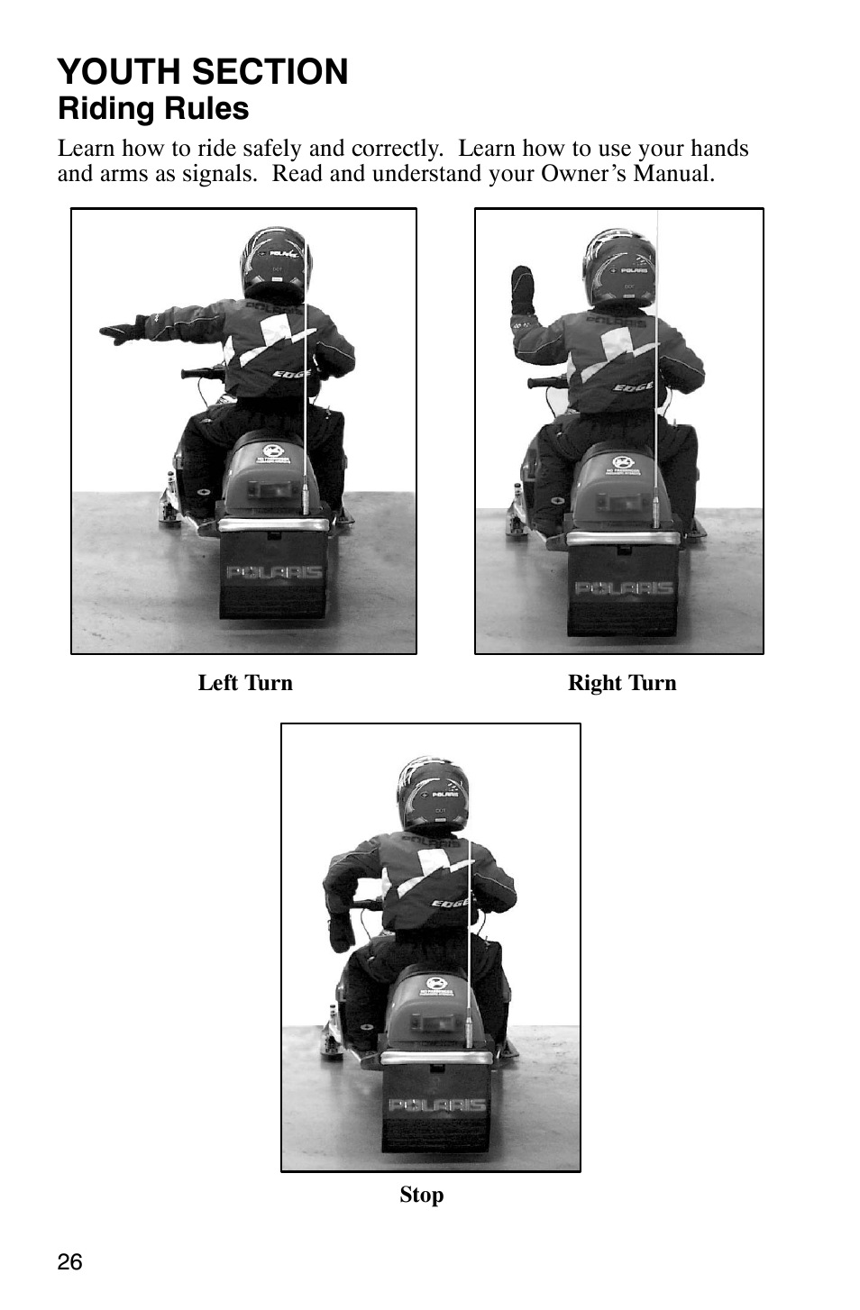 Riding rules | Polaris 120 User Manual | Page 29 / 99