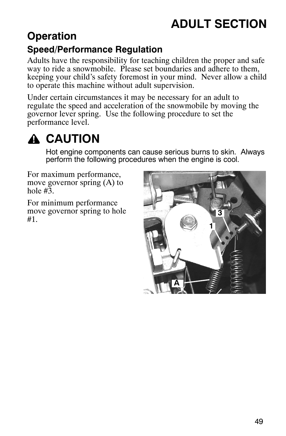 Caution, Operation | Polaris 120 User Manual | Page 52 / 99