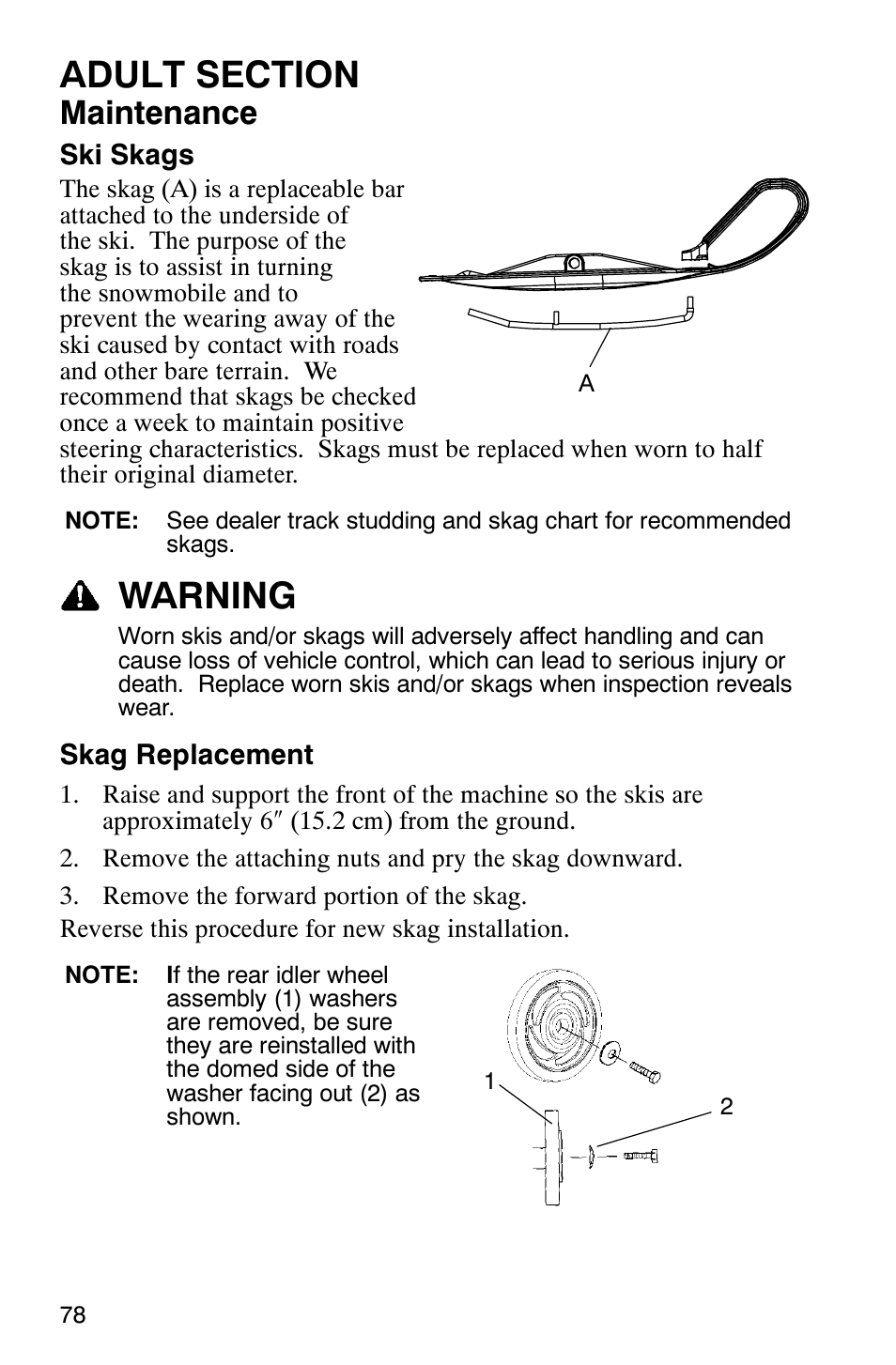 Warning, Maintenance | Polaris 120 User Manual | Page 81 / 99