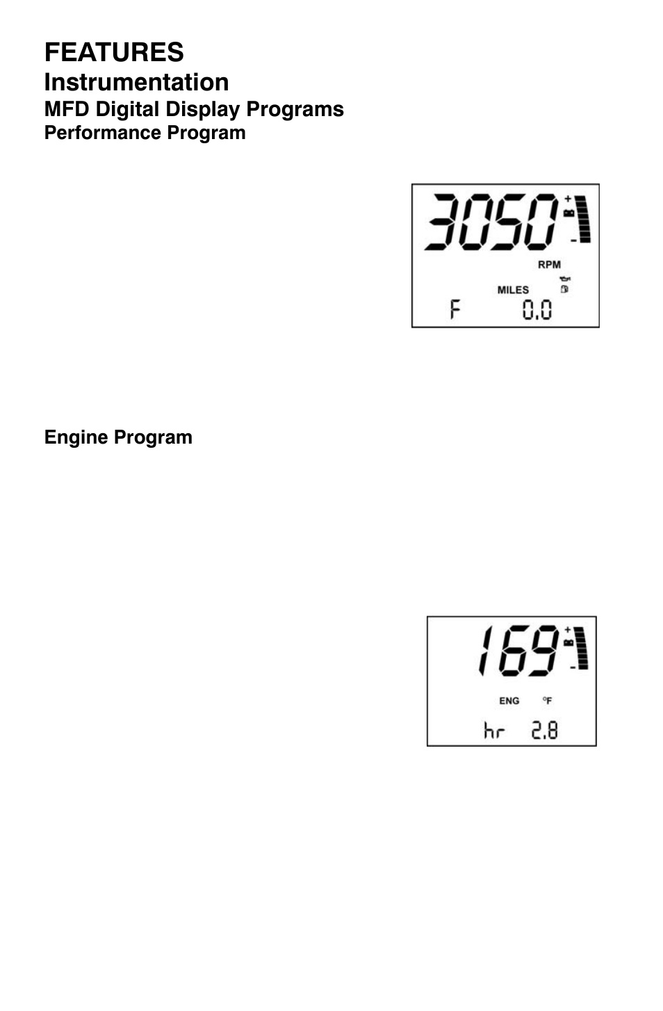 Features, Instrumentation | Polaris 700 Dragon RMK User Manual | Page 37 / 135