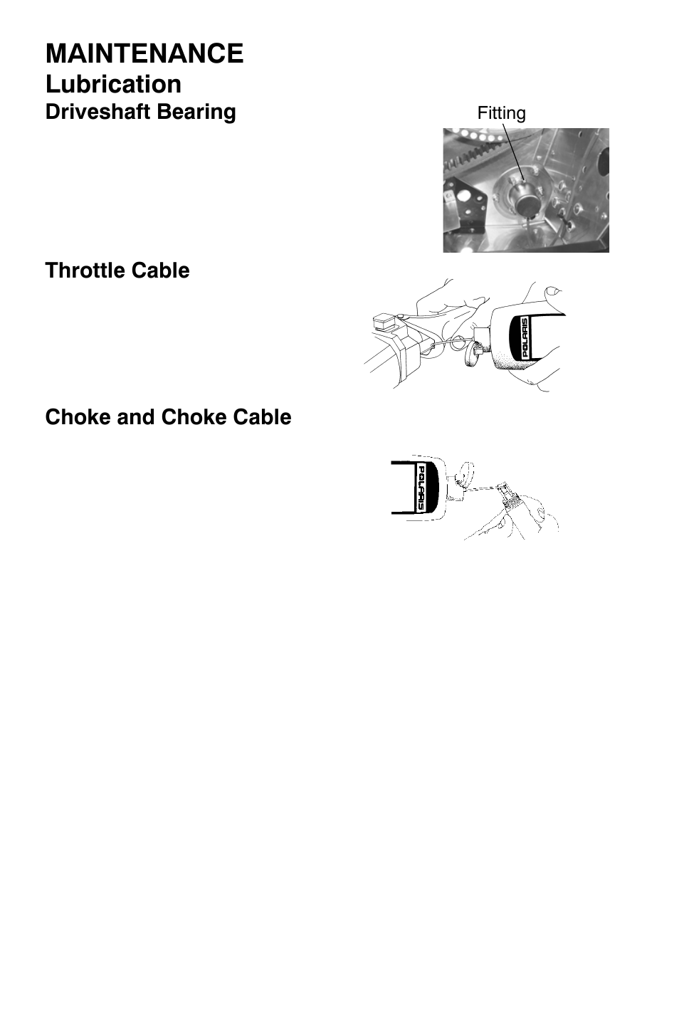 Maintenance, Lubrication | Polaris 700 Dragon RMK User Manual | Page 79 / 135