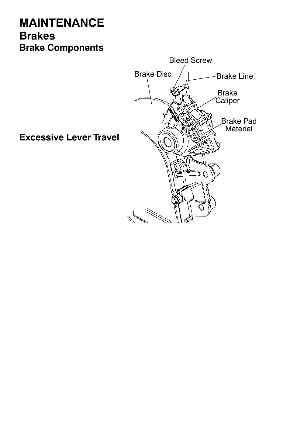 Maintenance, Brakes | Polaris 700 Dragon RMK User Manual | Page 95 / 135
