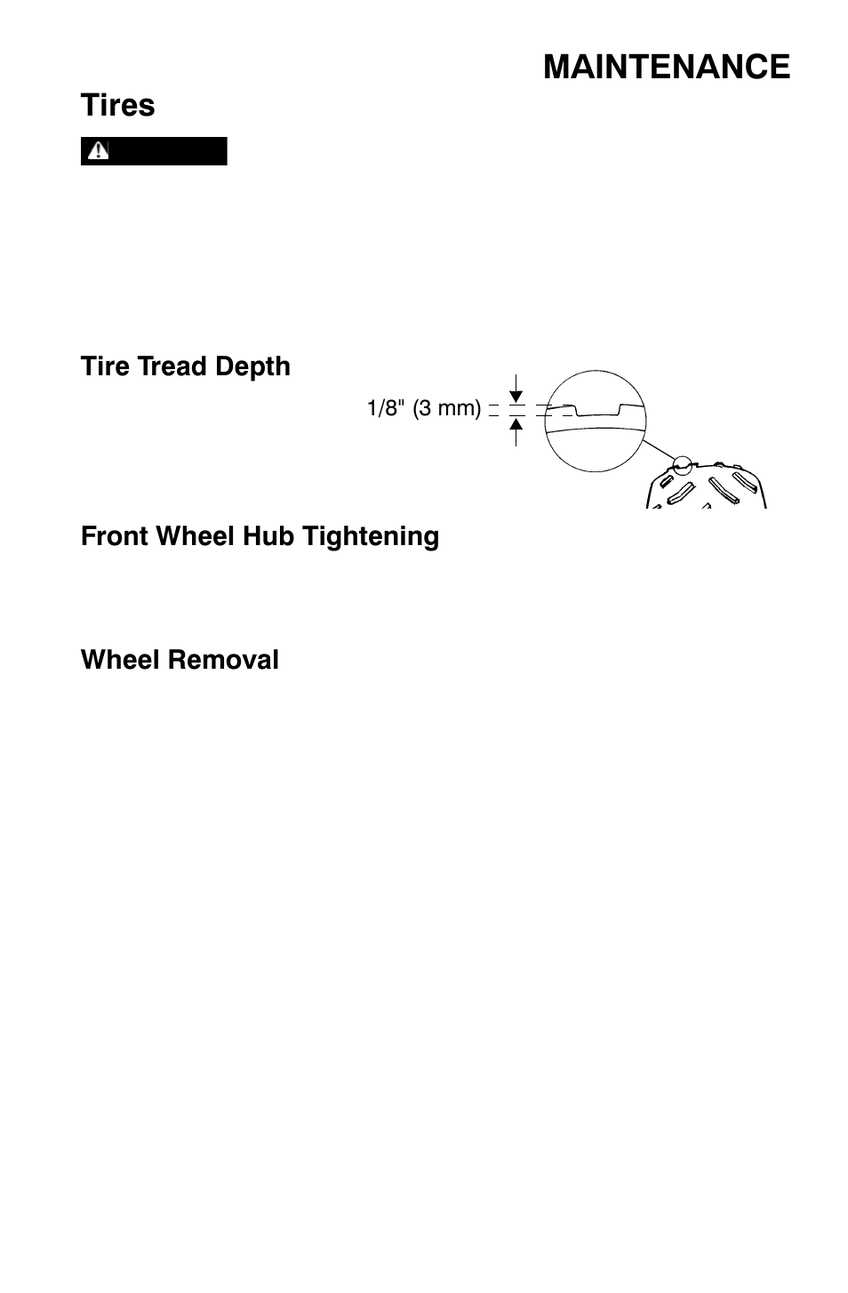 Maintenance, Tires | Polaris Sportsman 800 X2 User Manual | Page 100 / 148