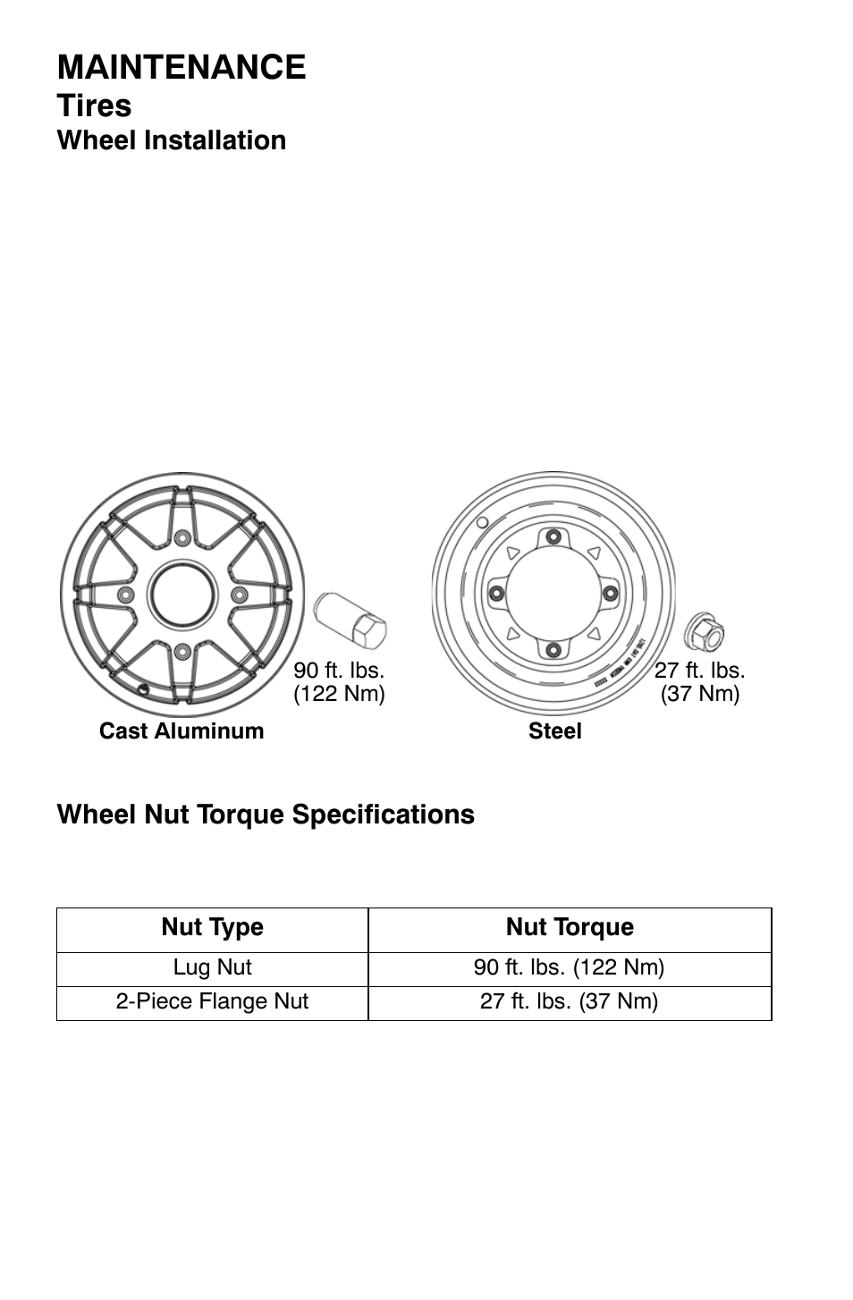 Maintenance, Tires | Polaris Sportsman 800 X2 User Manual | Page 101 / 148