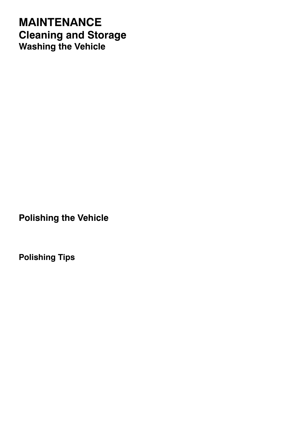 Maintenance, Cleaning and storage | Polaris Sportsman 800 X2 User Manual | Page 123 / 148